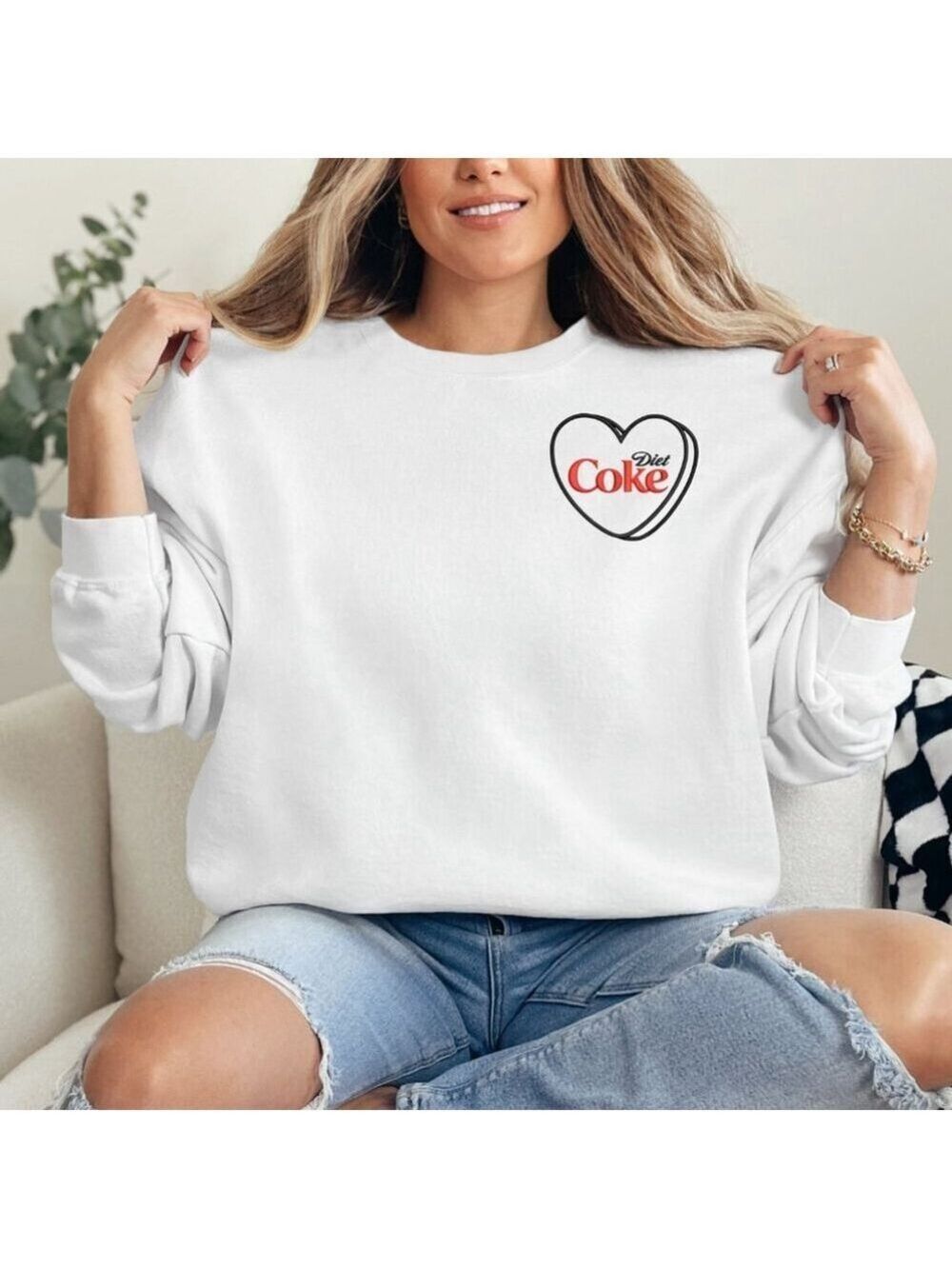 Custom “Diet Coke Sweetheart” Sweatshirt Sweater